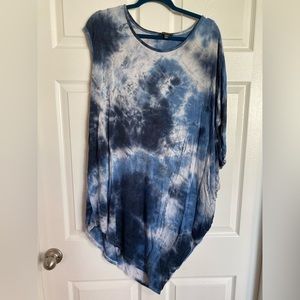 2 for $25 - Lane Bryant 14/16 blue tie dye asymmetrical shirt